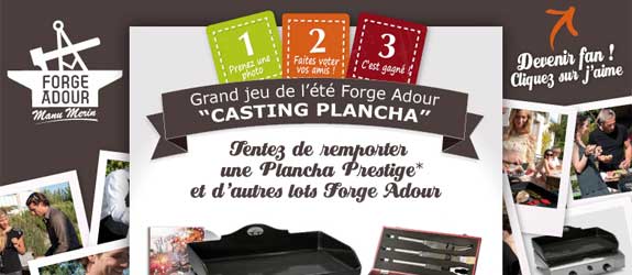 Forgeadour.fr - Jeu facebook Forge Adour Plancha