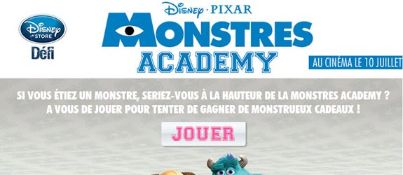 Disneystore.fr - Jeu facebook Disney Store