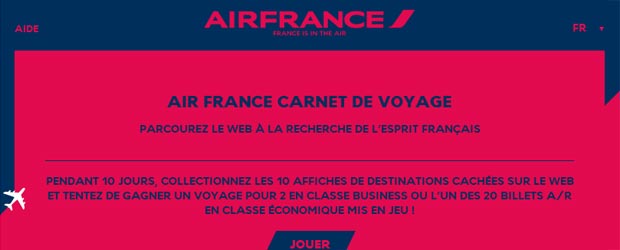 Airfrance.fr - Jeu facebook Air France