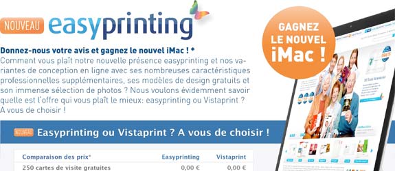 Easyprinting.fr - Jeu facebook Easyprinting France