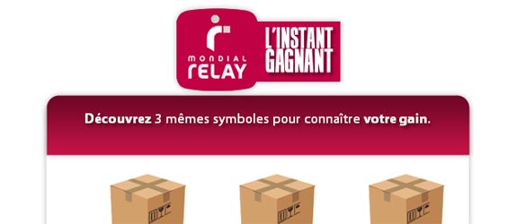 Mondialrelay.fr - Jeu facebook Mondial Relay