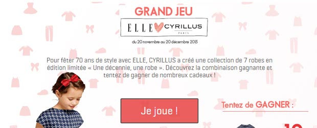 Jeu facebook Cyrillus